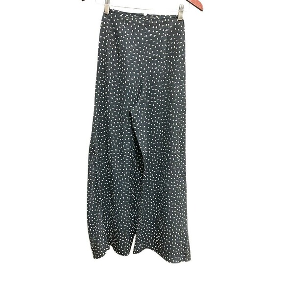 C'est Duo By Casablanca Vintage Pants Sheer Black with Polka Dots Size Small 90s - Picture 2 of 9